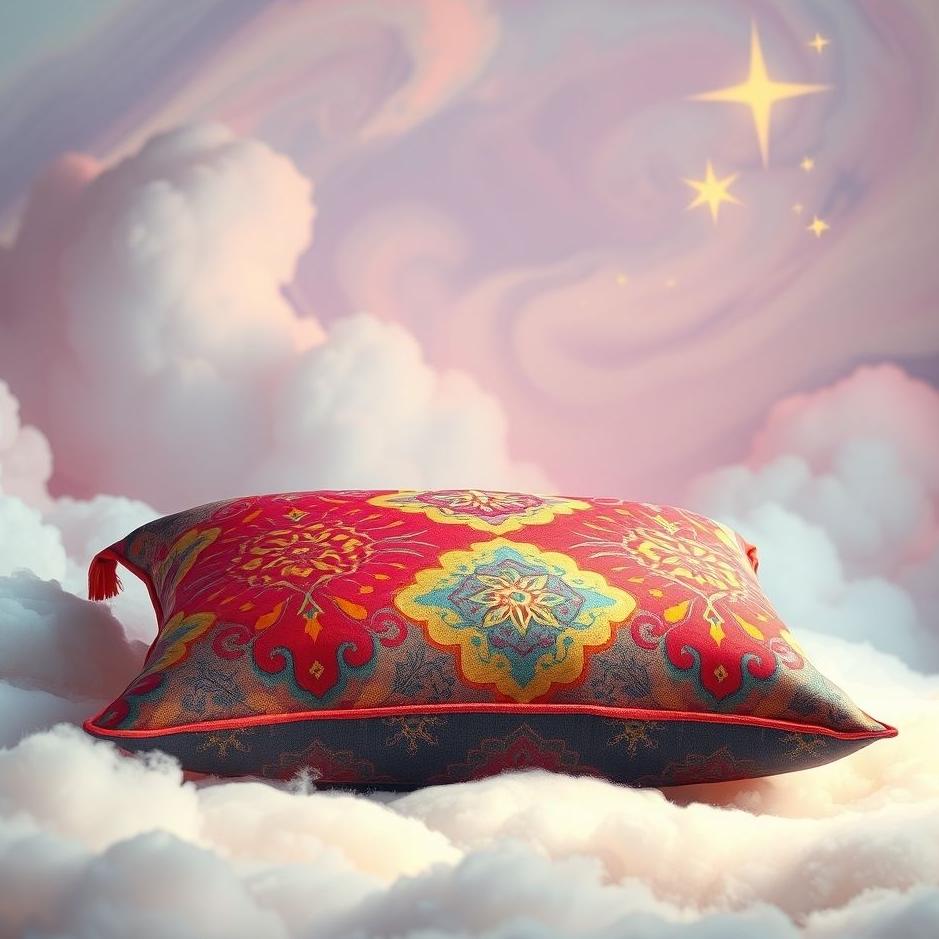 Dream : Colorful cushion in a dream
