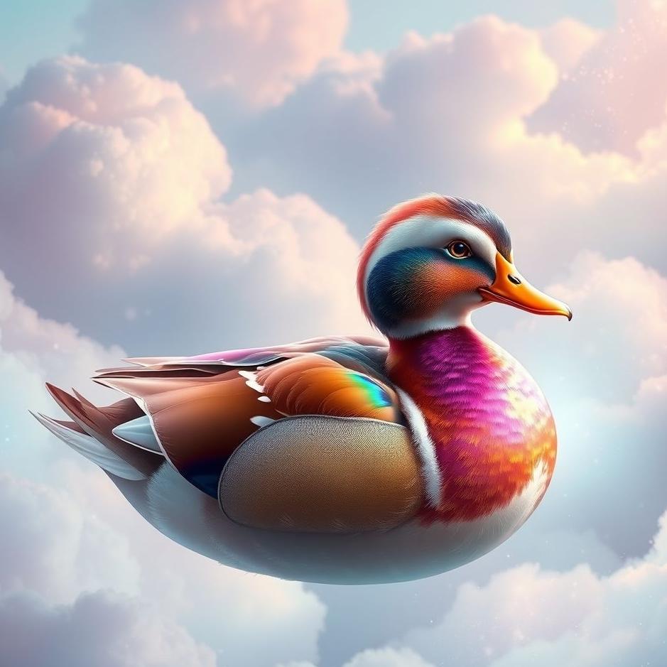 Dream : Colorful duck in a dream
