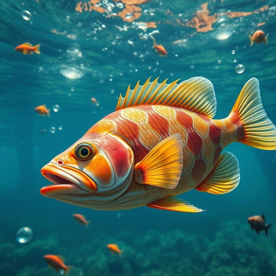 Dream : Colorful fish hunting in a dream