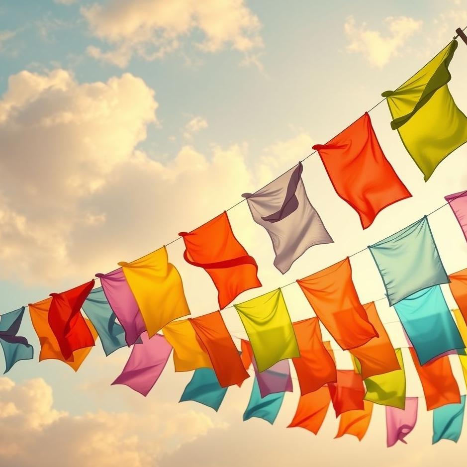 Dream : Colorful flags in a dream