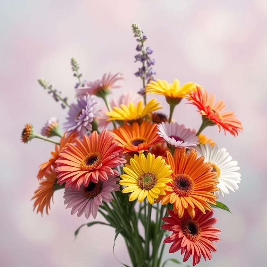 Dream : Colorful flower bouquet in a dream