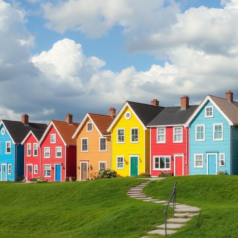 Dream : Colorful houses in a dream