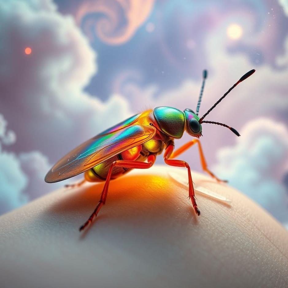 Dream : Colorful insect bite in a dream