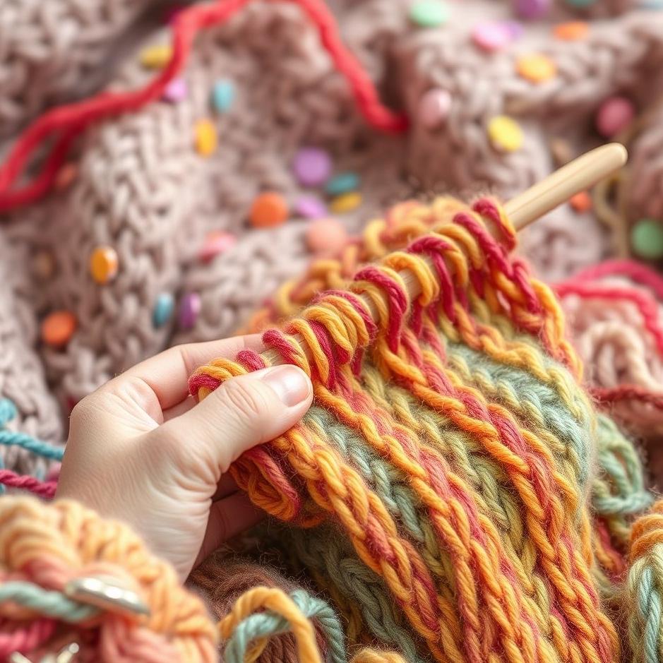 Dream : Colorful knitting in a dream