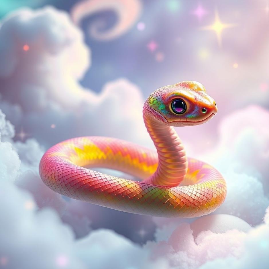Dream : Colorful little snake in a dream