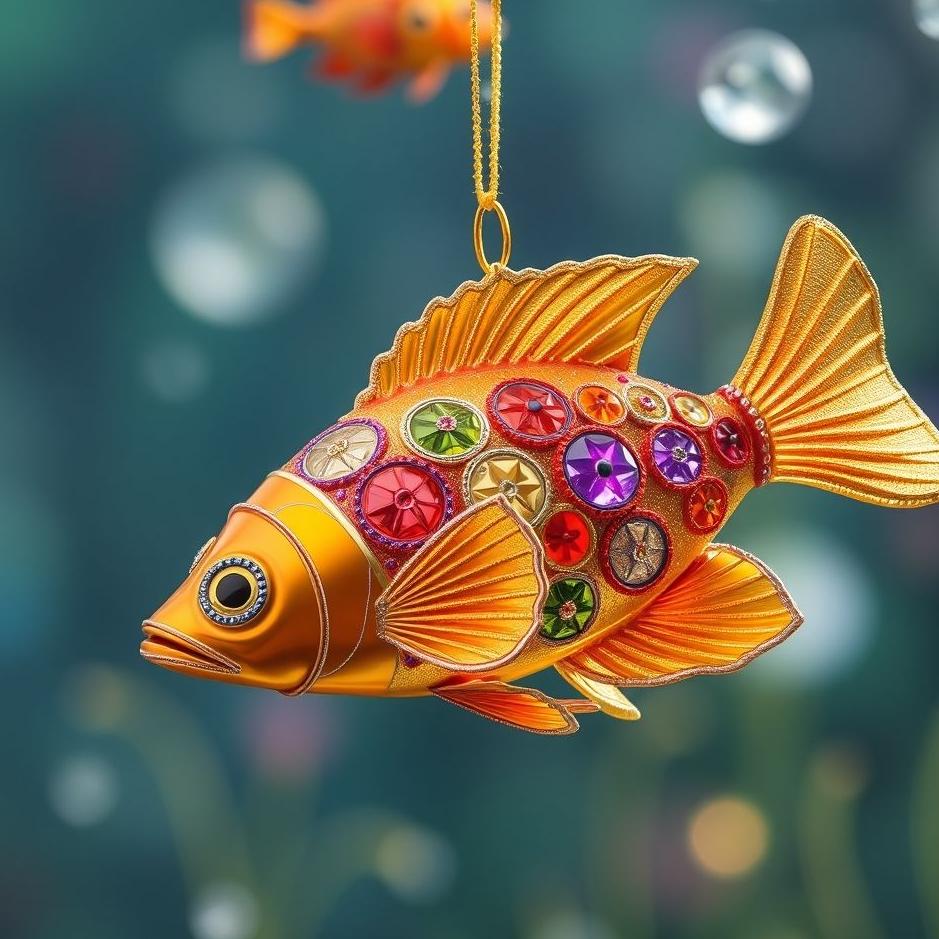 Dream : Colorful ornamented fish in a dream
