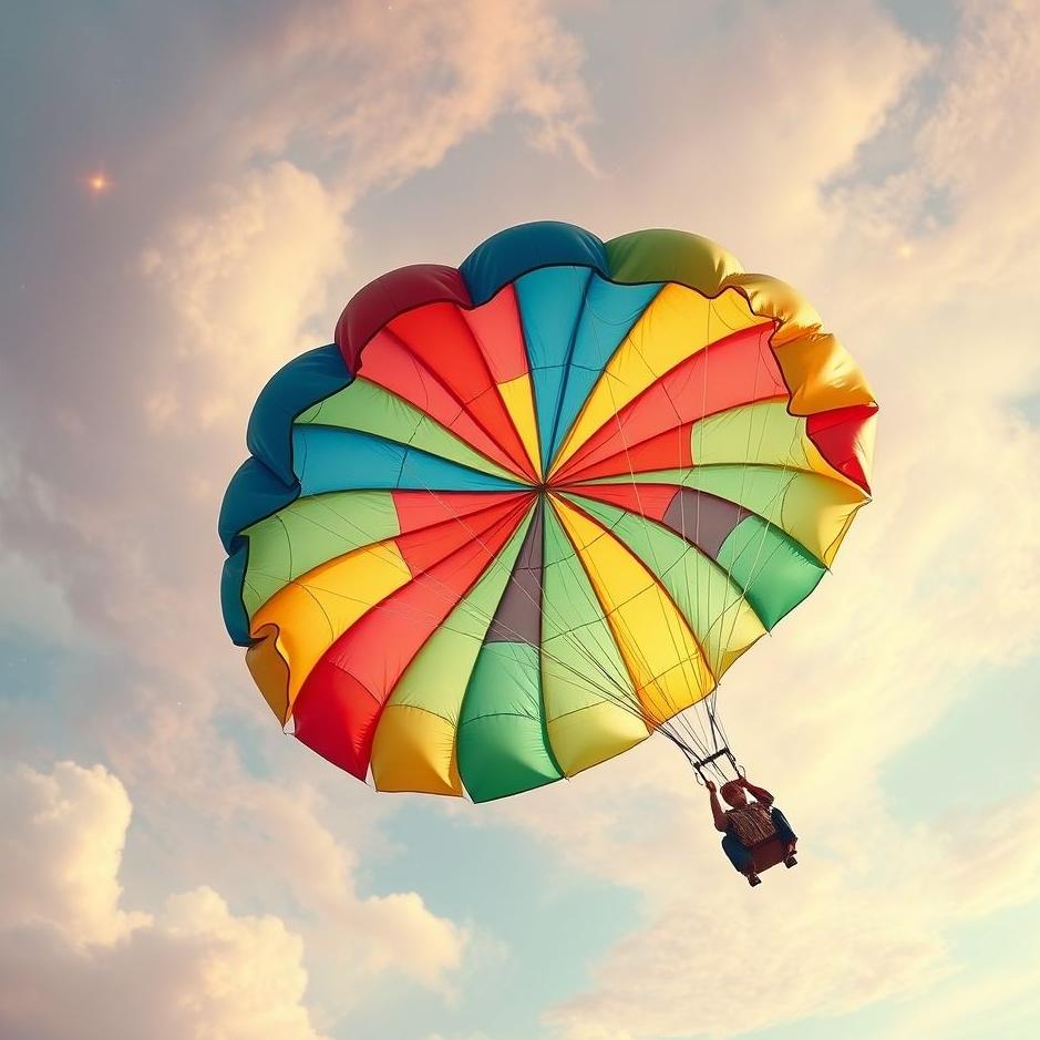 Dream : Colorful parachute in a dream