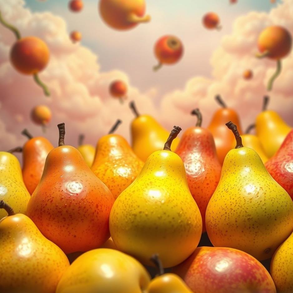 Dream : Colorful pears in a dream