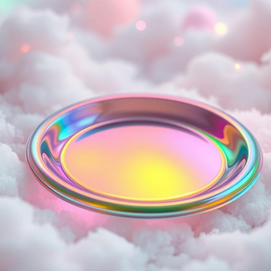 Dream : Colorful plastic plate in a dream