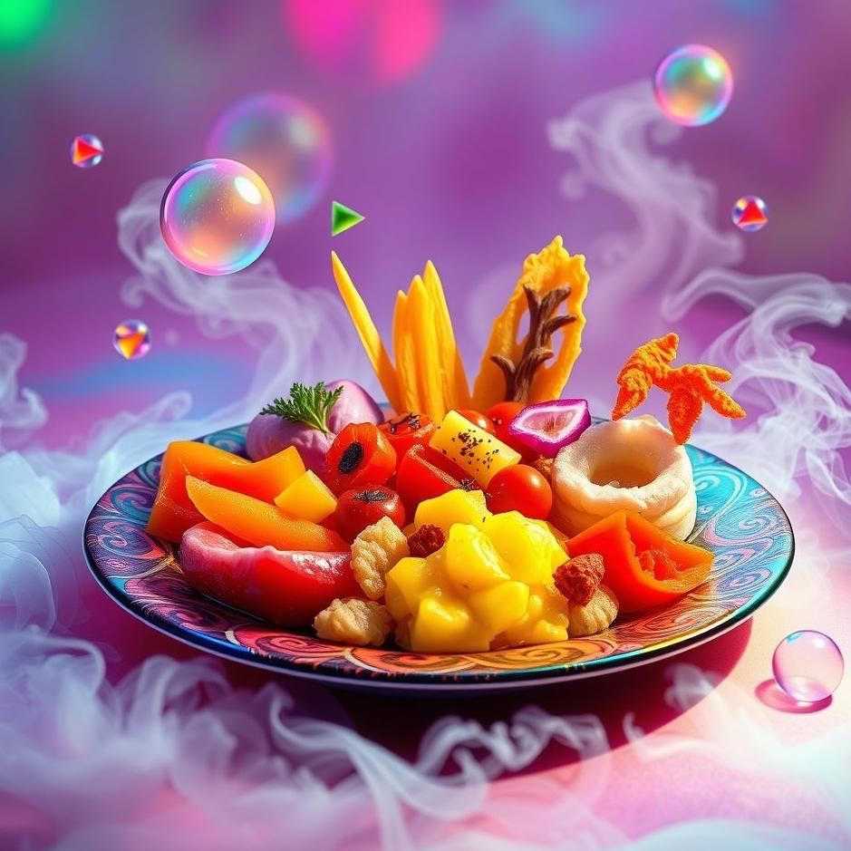 Dream : Colorful plate in a dream