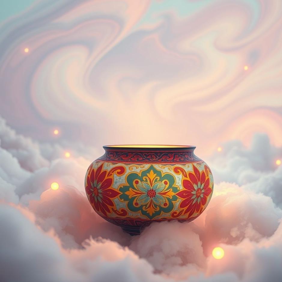 Dream : Colorful pot in a dream