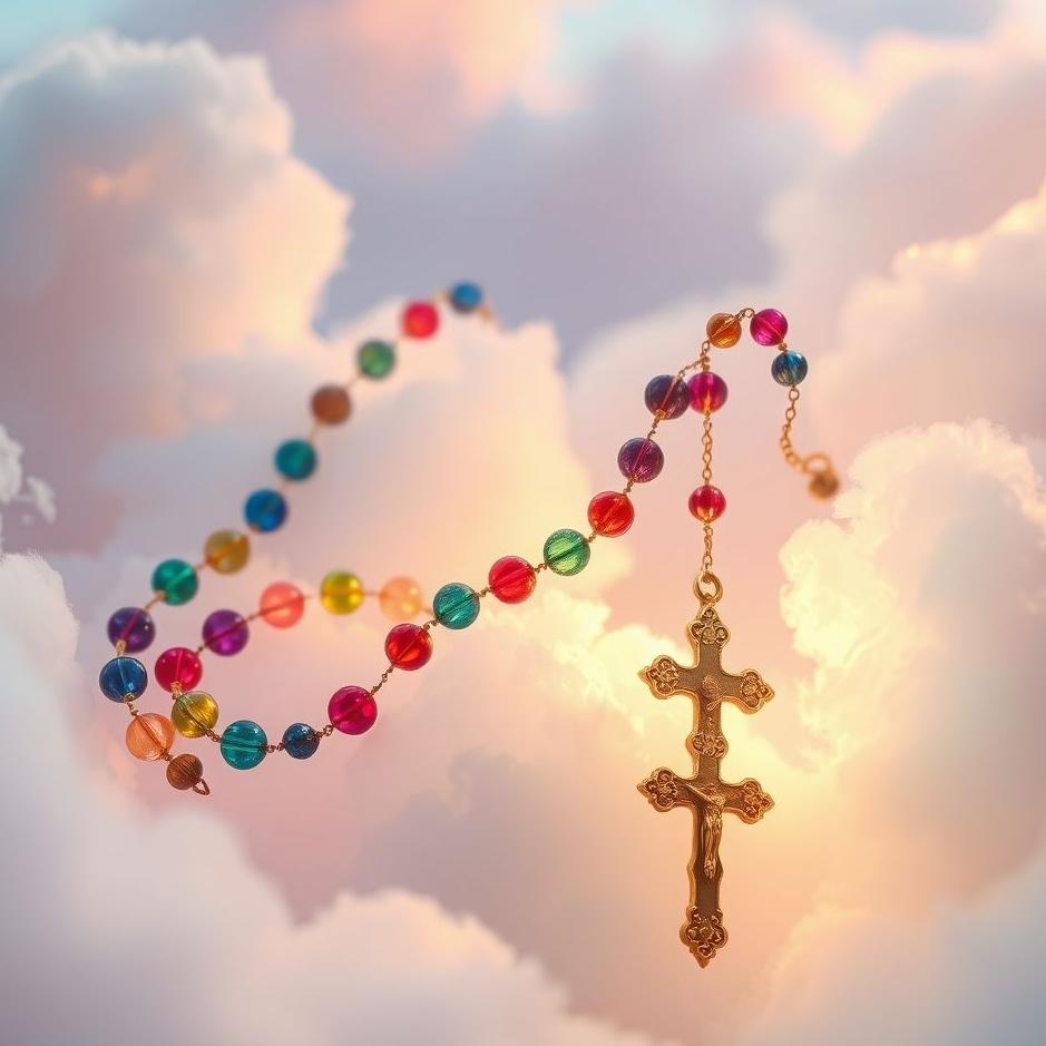 Dream : Colorful rosary in a dream