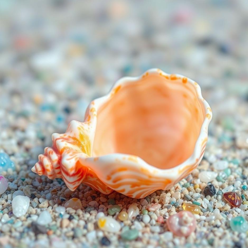 Dream : Colorful seashell in a dream