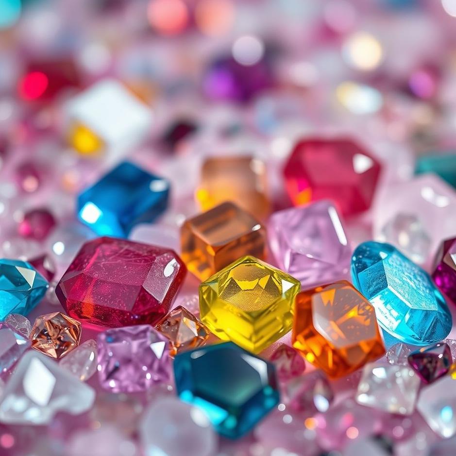 Dream : Colorful shiny stones in a dream