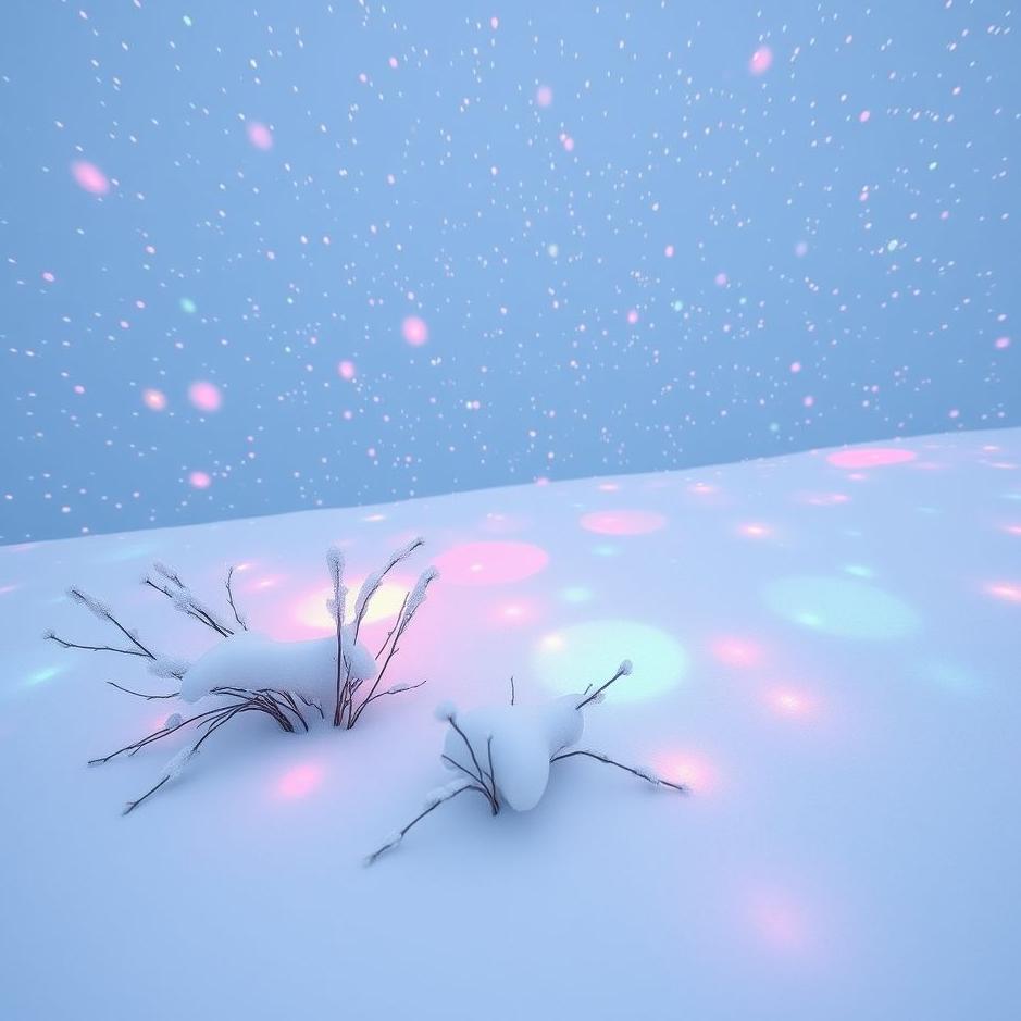 Dream : Colorful snow in a dream