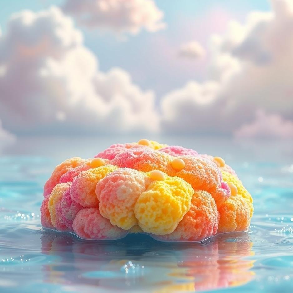 Dream : Colorful sponge in a dream