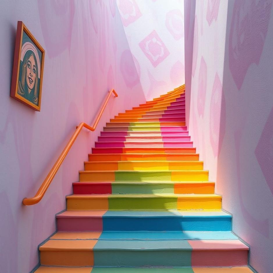Dream : Colorful staircase in a dream