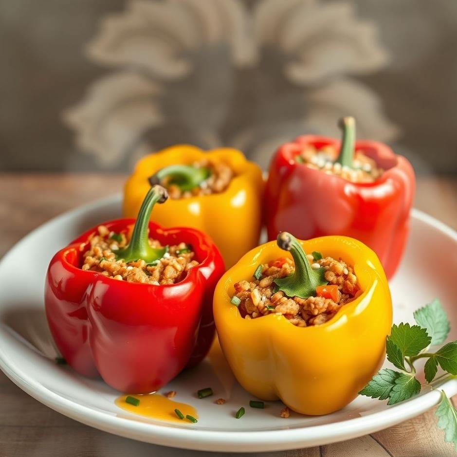 Dream : Colorful stuffed peppers in a dream