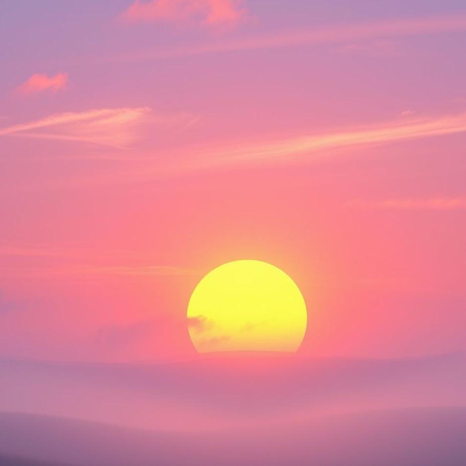 Dream : Colorful sun in a dream