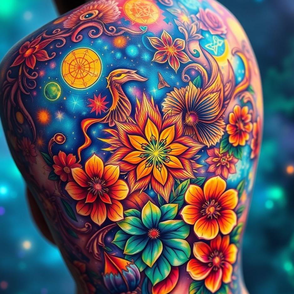 Dream : Colorful tattoo in a dream