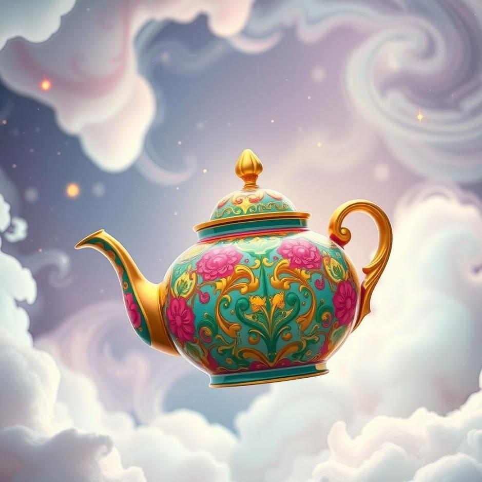 Dream : Colorful teapot in a dream