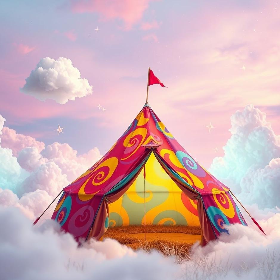 Dream : Colorful tent in a dream