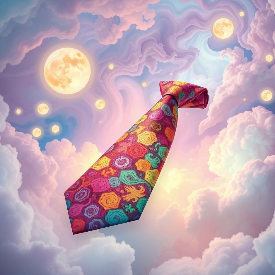 Dream : Colorful tie in a dream