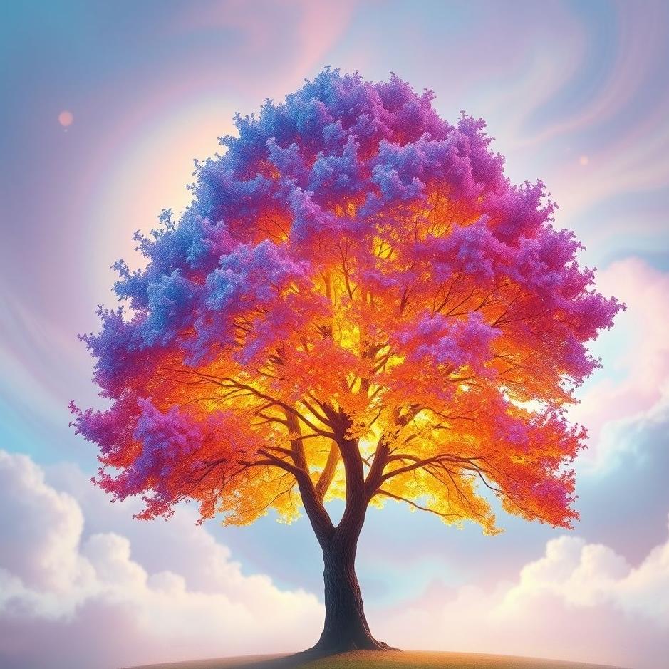 Dream : Colorful tree in a dream