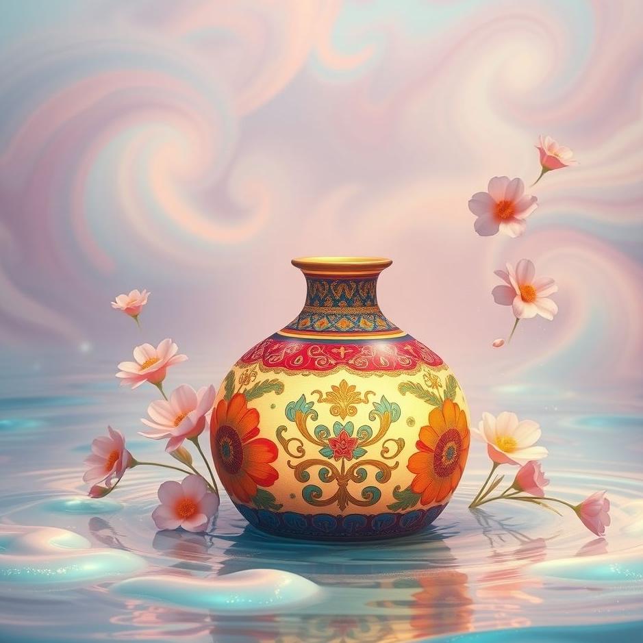 Dream : Colorful vase in a dream
