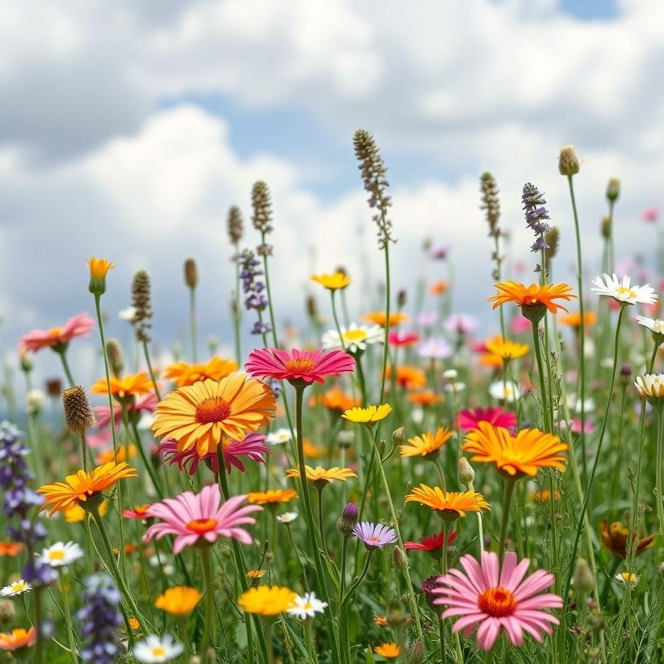 Dream : Colorful wildflowers in a dream