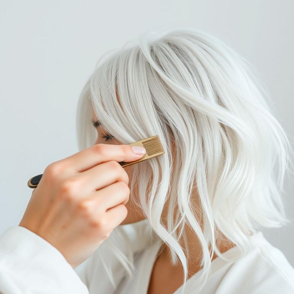 Dream : Combing white hair 