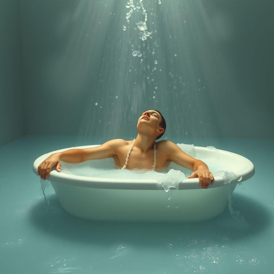 Dream : Coming out of a bath in a dream