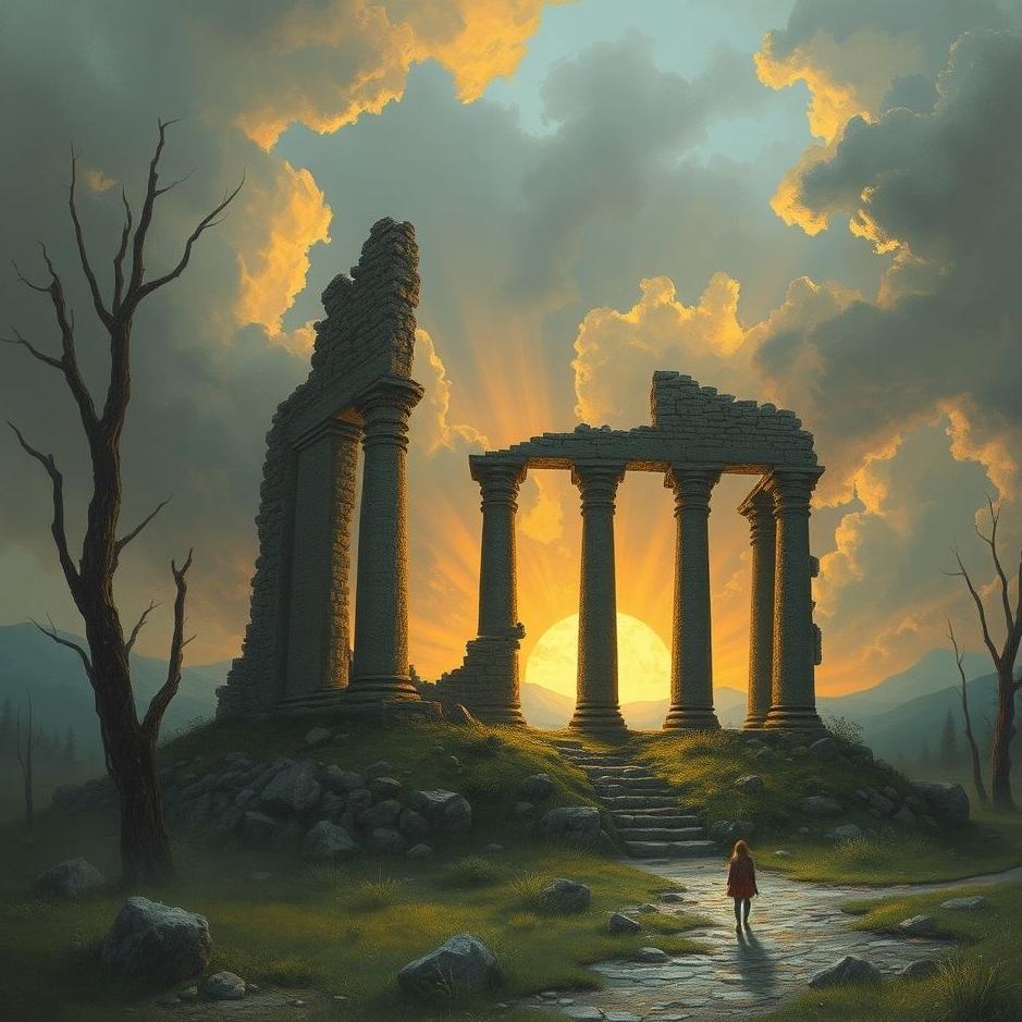 Dream : Coming out of a ruin in a dream