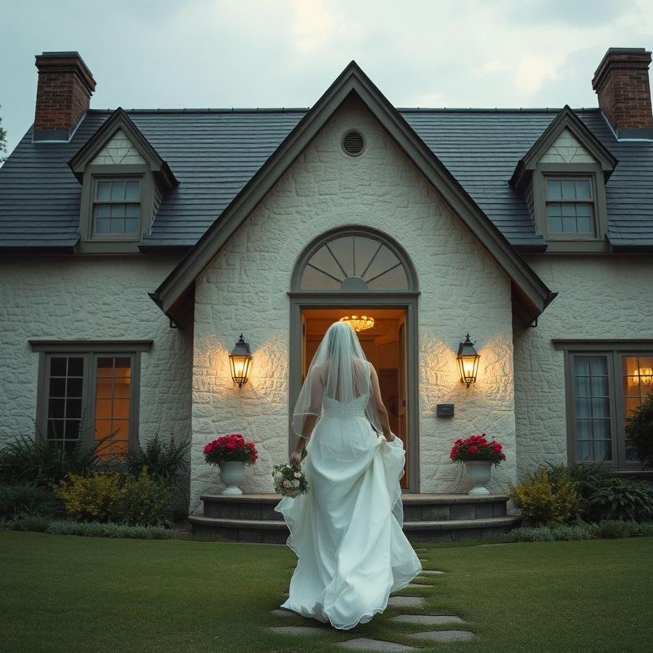 Dream : Coming out of the house as a bride in a dream