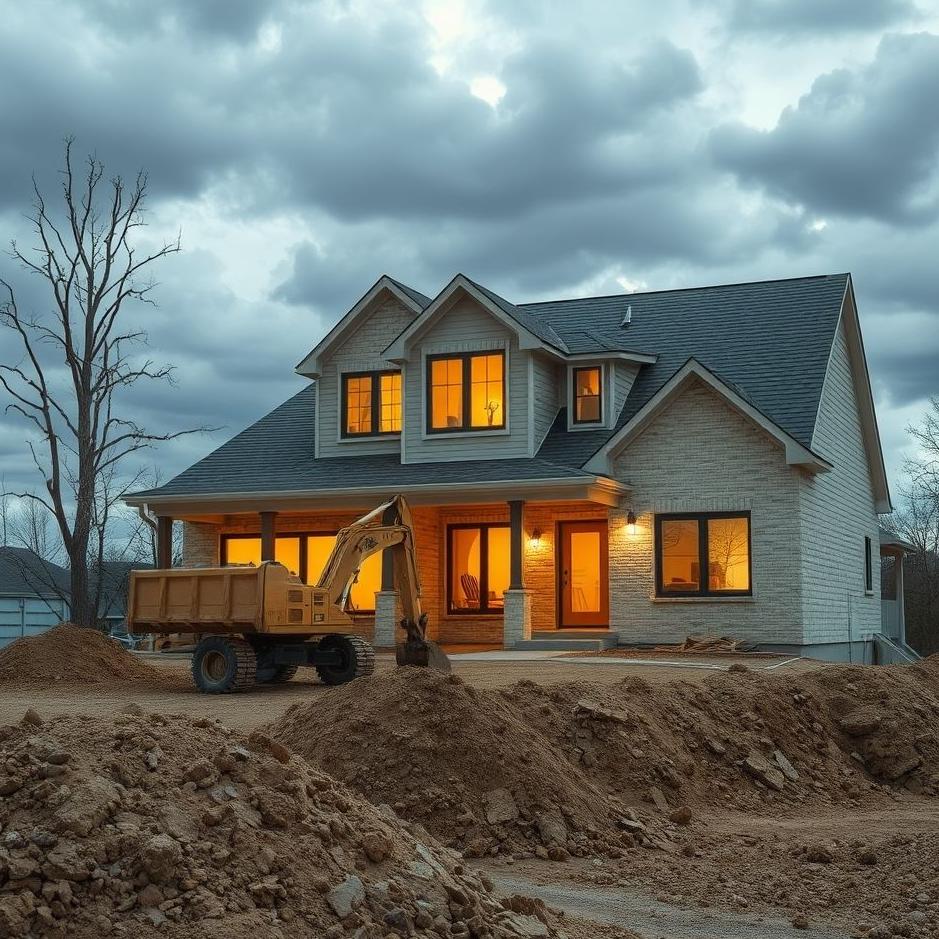 Dream : Construction dirt at home in a dream