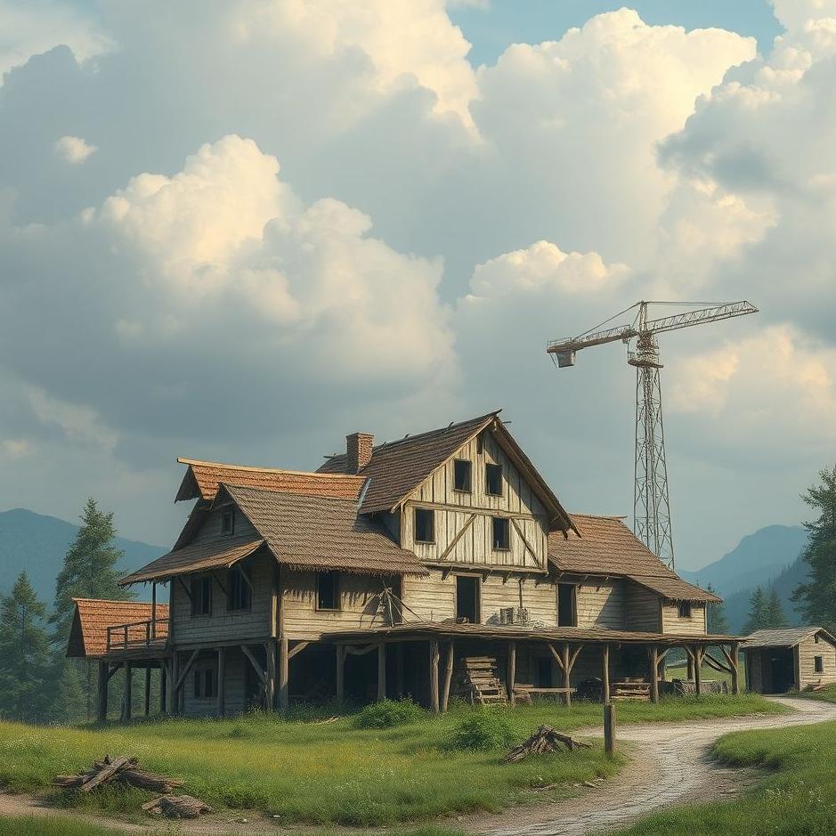 Dream : Construction in a village in a dream