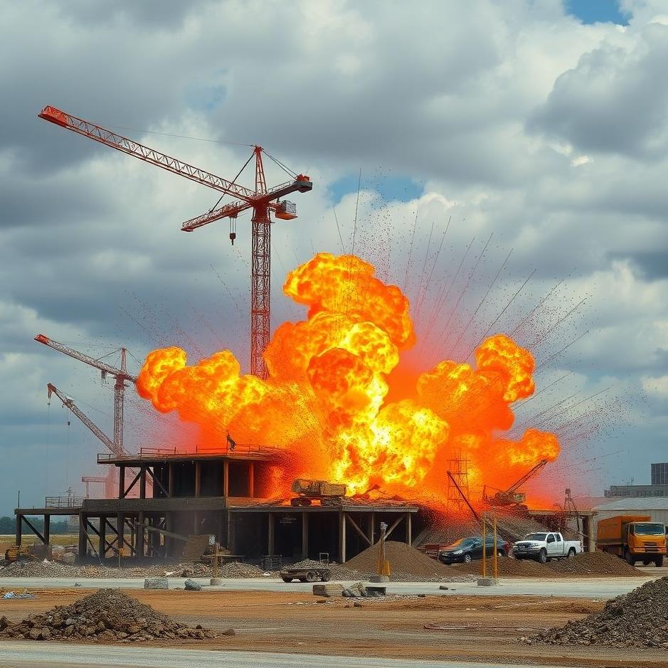 Dream : Construction site explode in a dream