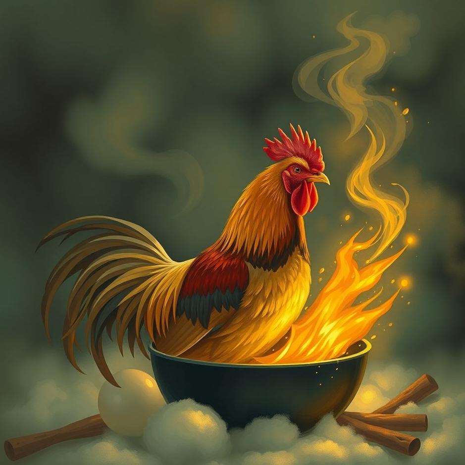 Dream : Cooking a rooster in a dream