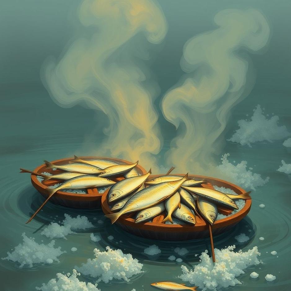 Dream : Cooking and distributing fish in a dream