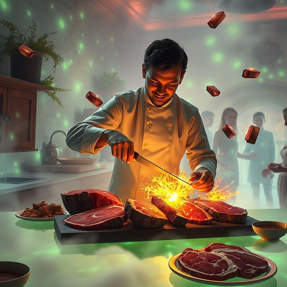 Dream : Cooking and distributing meat in a dream