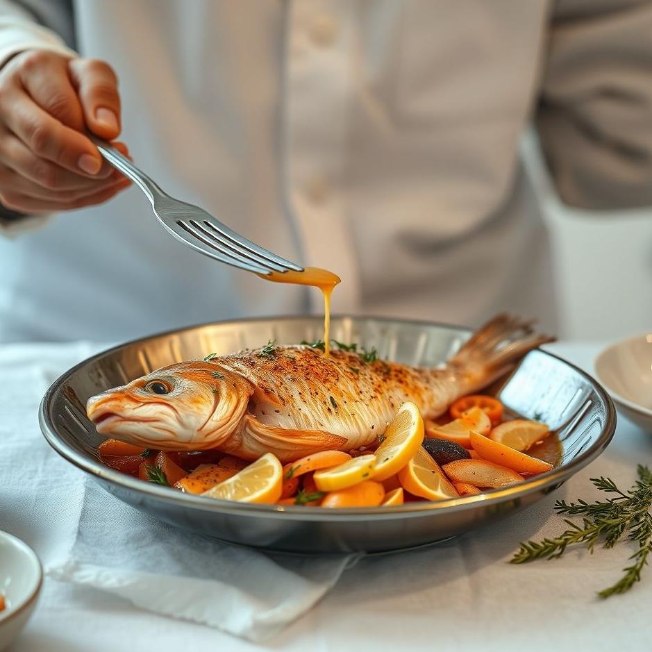 Dream : Cooking and serving fish in a dream