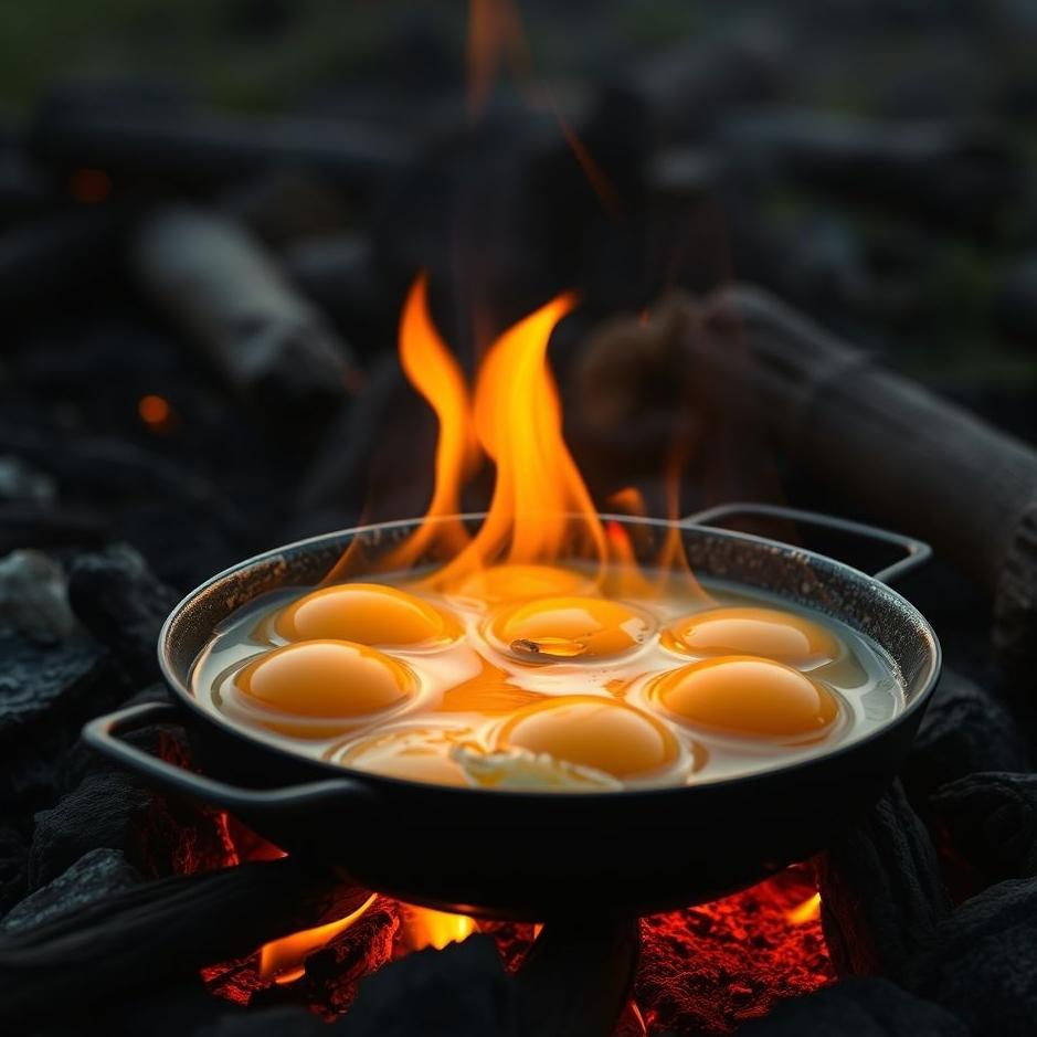 Dream Dictionary : Cooking eggs in the fire in the dream