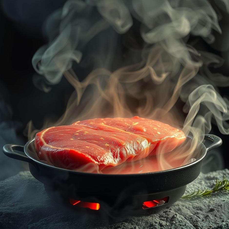 Dream : Cooking red meat in a dream