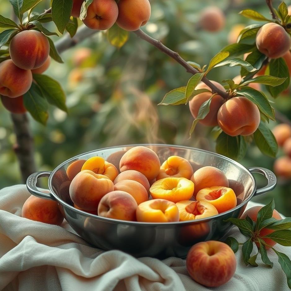 Dream : Cooking with peaches from the tree in the dream