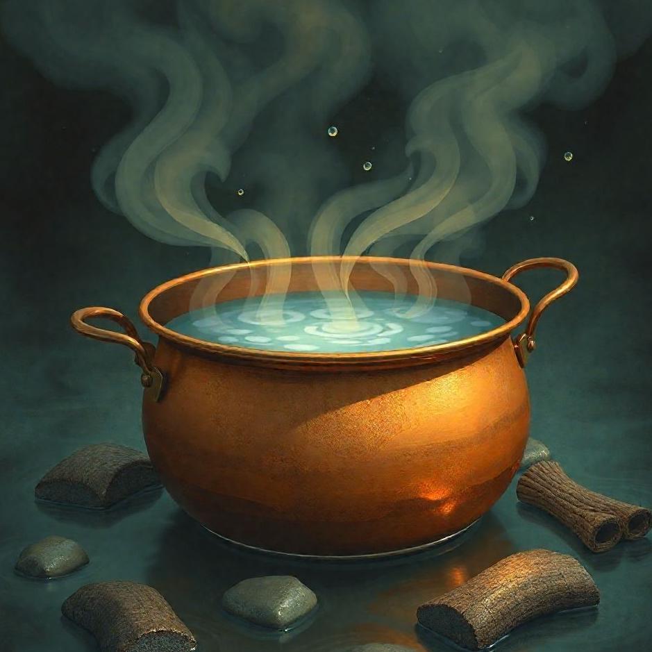 Dream : Copper cauldron full of water in a dream