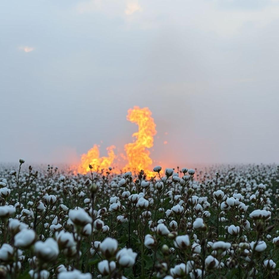 Dream : Cotton field burning in a dream