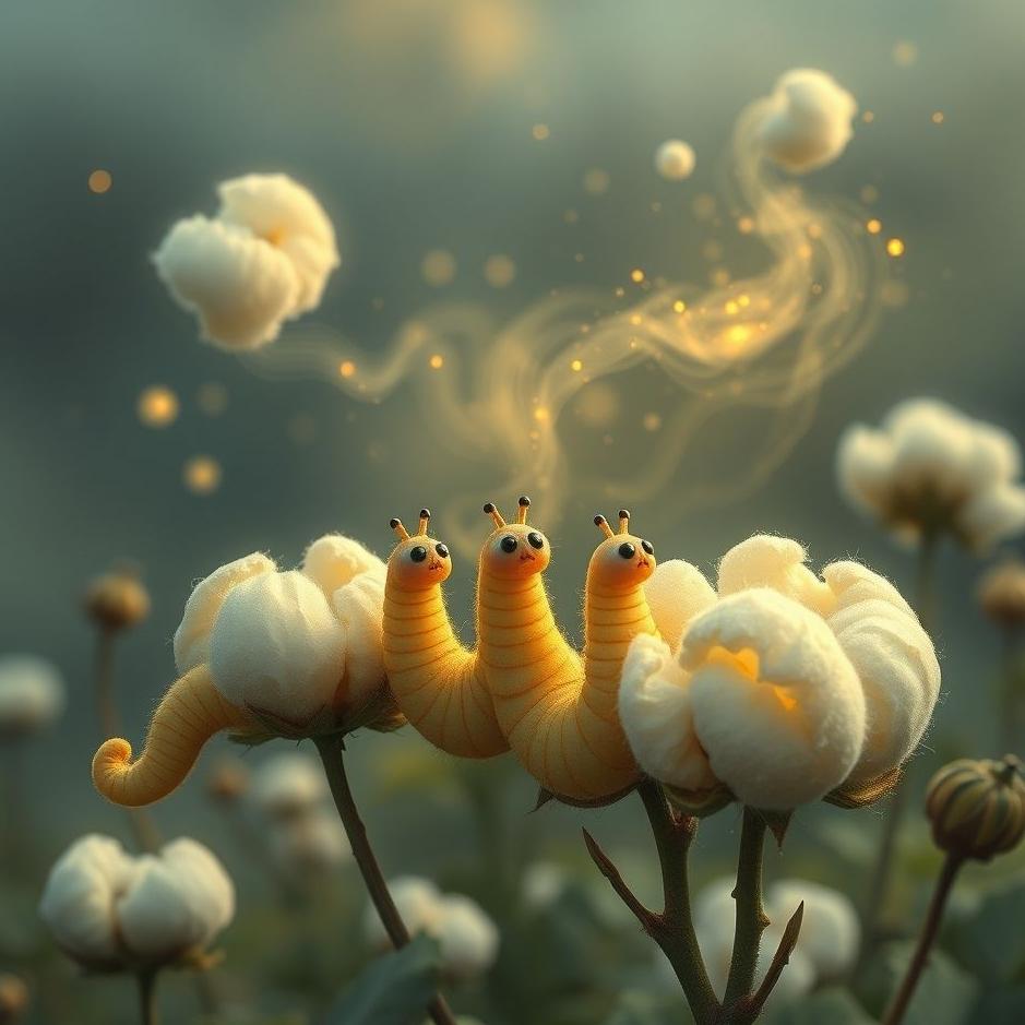 Dream : Cotton worms in a dream