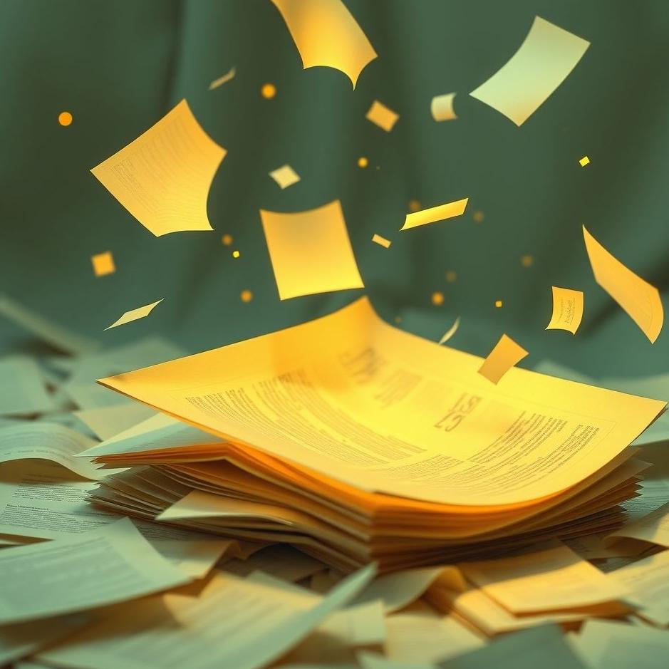 Dream : Counting papers in a dream