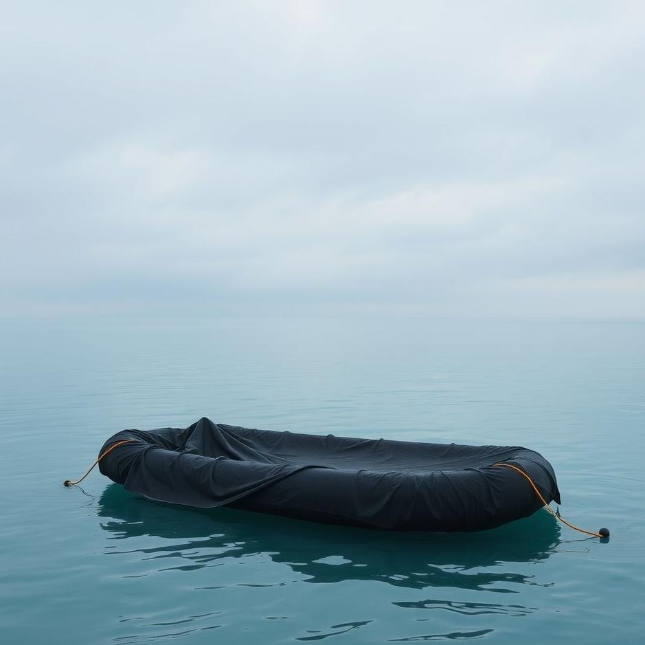 Dream : Covering a black raft in a dream