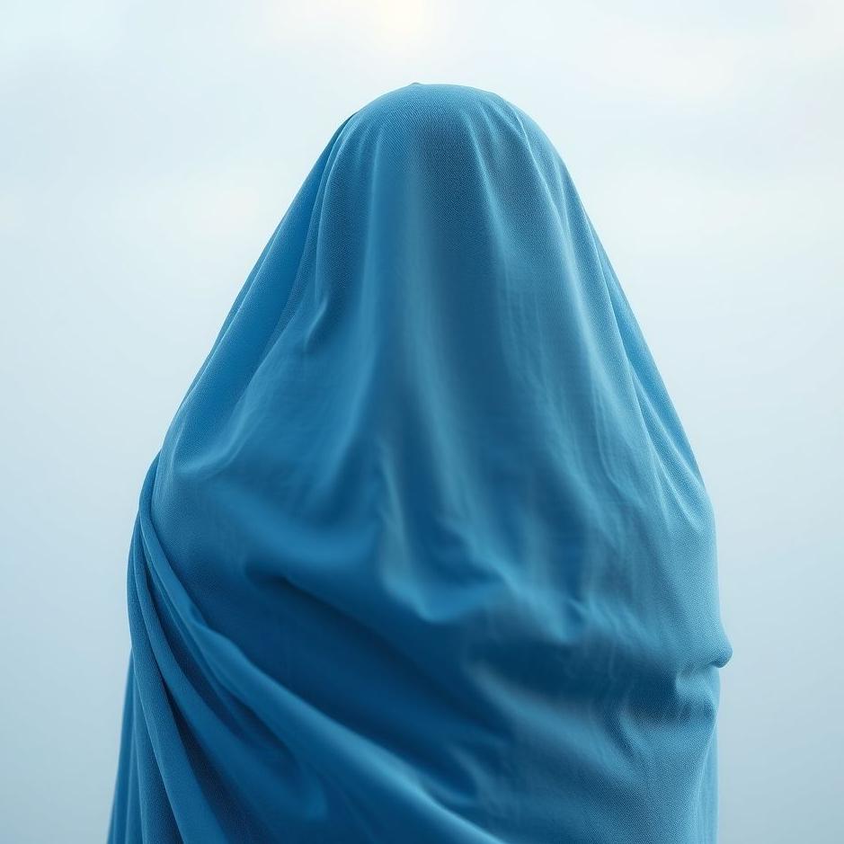 Dream : Covering a blue shawl in your dream